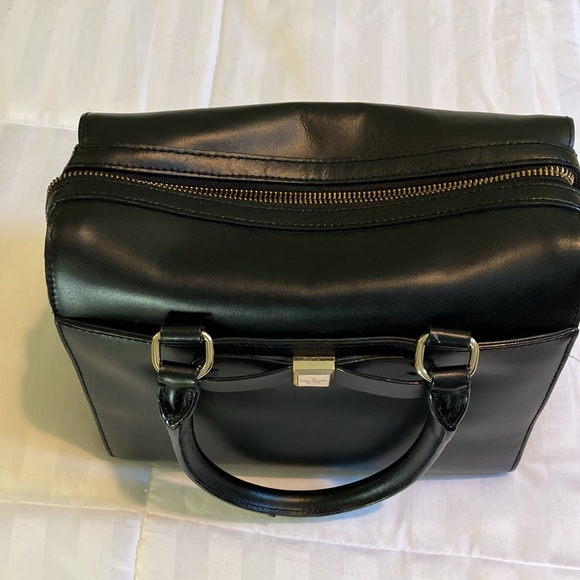 Kate Spade Black Leather with Bow Crossbody Purse - Picture 13 of 14